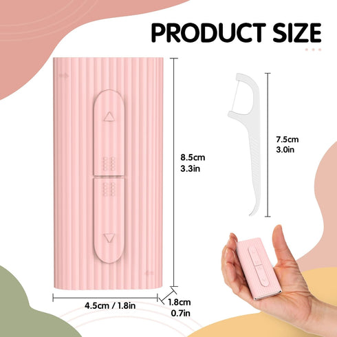 RAZOKO Dental Floss Portable Case, Storage 10 Picks Floss in Box,Floss Pick Dispenser for Cleaning Teeth and Oral Care,Toothpick Floss is Perfect ...