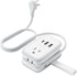 USB C Travel Power Strip, NTONPOWER Flat Plug Power Strip with 3ft Wrapped Around Extension Cord, 2 Outlets 3 USB Ports(1 USB-C) Cruise Ship Appro...