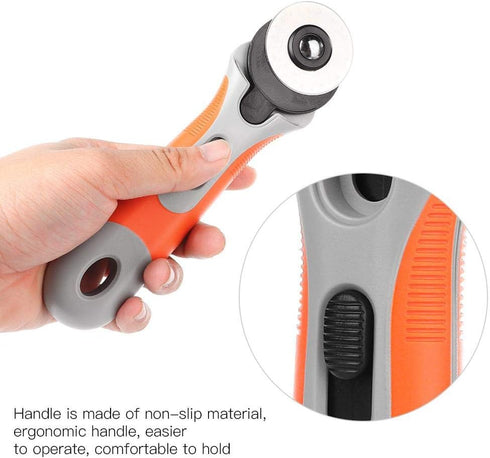 45mm Patchwork Roller Wheel Round Knife Tailor Cutter Cutter Sewing Quilting Cloth Fabric Leather Craft Cutter Tool...