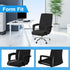 Stretch Office Chair Seat Covers with Armrest Sleeve, Jacquard Pattern High Back Computer Chair Slipcovers Removable Stretchable Covers Armchair C...
