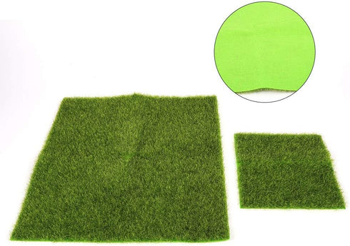 LAVEN Artificial Grass Turf Lawn, Lawn Decoration, Synthetic Miniature Garden Ornament DIY Craft Pot Artificial Lawn Grass Plastic(15 * 15cm)...