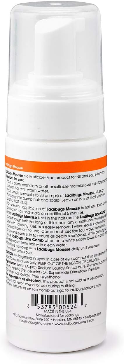 Elimination Mousse | Natural Ingredients | Highly Effective Head Lice & Nit Fix | Safe Removal for Kids, Family...