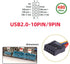 chenyang 2 Pack USB 2.0 Front Panel Header 9/10Pin Male/Female to 19/20Pin Male/Female Mainboard Header Gender Changer Connector Adapter...