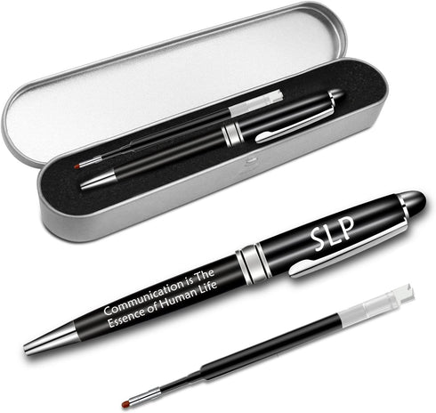 BLUPARK Speech Language Pathologist Gift SLP Ballpoint Pen SLPs Changing The World One Word at A Time Speech Therapist Gift (Communication is The ...