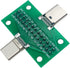 2 Pcs USB 3.1 Type-C Male to Female Test Board with PCB Board 24 Pins 2.54 mm Double-Sided Socket with pin Header Connector for Date Line Wire Cab...