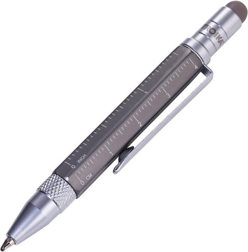 Troika CONSTRUCTION LILIPUT – PIP25/TI – Multitasking ballpoint pen (small) – Tool Pen– centimetre and inch ruler – slotted and Phillips screwdriv...