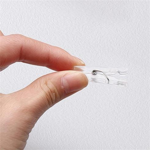 50 Pieces Mini Plastic Clear Clips, Binder, Photo Clips (Transparent)...