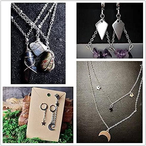 KISSITTY 32.8 Feet/ 10 Meters Hypoallergenic Stainless Steel Unwelded Cross Chains 4x3x0.8mm Oval Link Cable Necklace Chains with Spool for DIY Je...