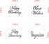 Designer Stencils Script Celebration Cake Stencils Set, Beige/Semi-Transparent...