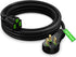Maximm Flat Plug Extension Cord 6 ft with Slim Space-Saving Plug Design, Low Profile Extension Cord 14AWG (Black)...