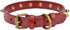 Basic Classic Adjustable Genuine Cow Leather Pet Collars for Cats Puppy Dogs (Medium/Neck 10.5"-13", A-Red)...