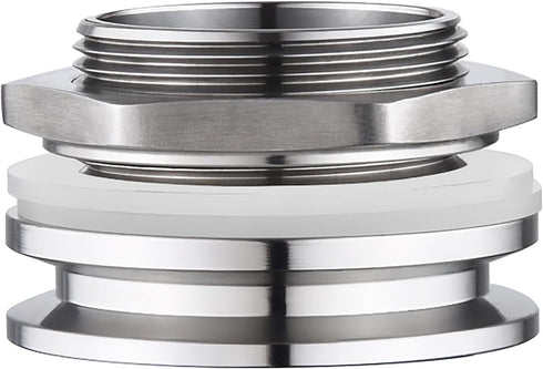 1.5" Tri Clamp Bulkhead Compression Fittings,Stainless Steel 304 Weldless Bulkhead, Homebrew Kettle Bulkhead...