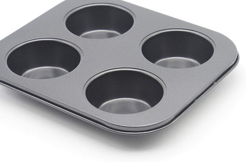 4 Cup Muffin Pan 2 Pcs (8.5 X 7.48 Inch) Air Fryer Small Oven Cupcake Baking Pan Non Stick No Toxic Bakeware...