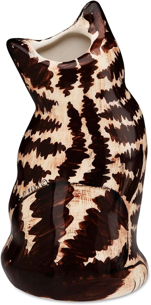 Pavilion Gift Company - Rescue Me Now - Small Brown Tabby Vase, 8-1/2-Inch Tall...