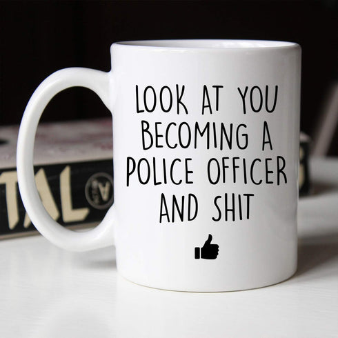 YouNique Designs Police Coffee Cup 11 Ounce Police Academy Graduation Gifts Police Officer Gifts...