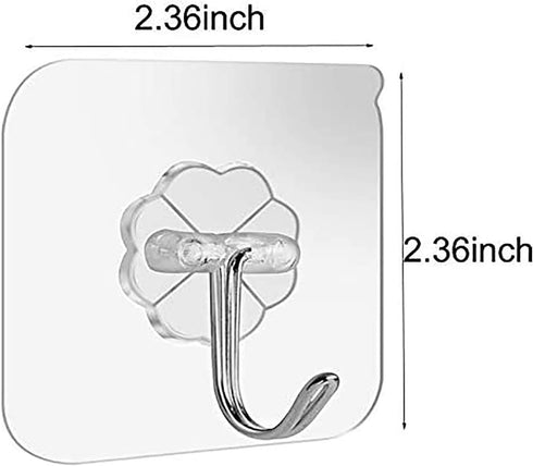 Adhesive Wall Hooks Bathroom Kitchen 24 Packs Heavy Duty 22lb(Max) Nail Free Sticky Hangers with Stainless Hooks Utility Towel Bath Ceiling Hook...
