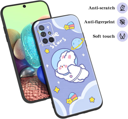 for Samsung Galaxy A71 5G Phone Case (2020) with Lanyard Strap Girls Women Anime Cute Design Soft Silicone Animation Cartoon Kawaii Cool Case Cove...