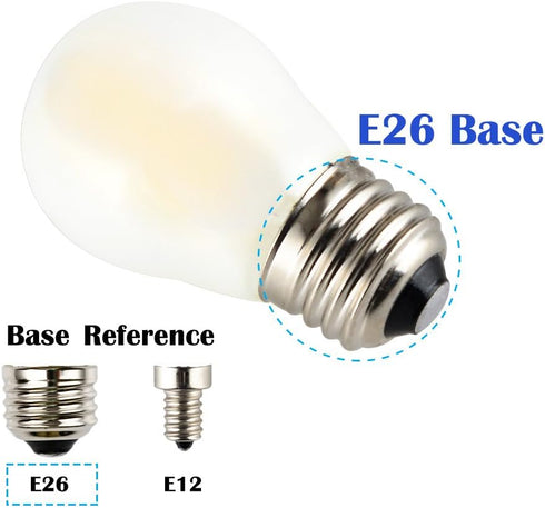 A15 Mini Globe Bulb with LED Filament, 4W Dimmable, 40 Watts Incandescent Replacement, E26 Standard Base, 400Lm Warm White Light(2700K), Frosted G...
