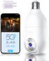 MCJ 2K / 4MP Light Bulb Security Camera 5G & 2.4G WiFi Security Cameras Wireless Outdoor Indoor 360 Camera for Home with Color Night Vision Motion...