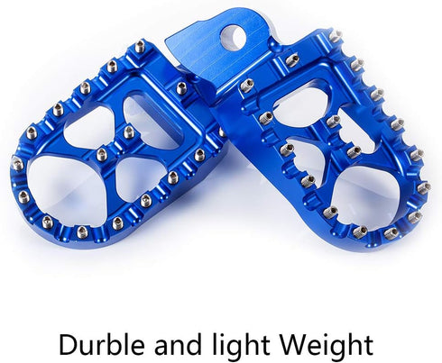CNC Wide Foot Pegs MX for YZ85 2002-2019, YZ125 1997-2017, YZ250 1998-2019, YZ250F 2001-2019, YZ426F 2000-2002, YZ450F YZ125X YZ250X YZ250FX YZ450...