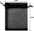 50pcs Organza Bags 3.54''x4.33''(9x11cm) Satin Drawstring Organza Pouch Wedding Party Favor Gift Bag Jewelry Watch Bags -Black...