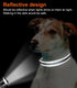 Joytale Reflective Dog Collar,Soft Neoprene Padded Breathable Nylon Pet Collar Adjustable for Large Dogs,Gray,L...