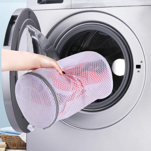 Kimmama Shoes Wash Bags,Sneaker Mesh Washing Bag,Shoe Cleaning Laundry Bag,125 Honeycomb Fabric,Gray Zipper,Large Size,7 x 15 inch,Pack of 2 for G...