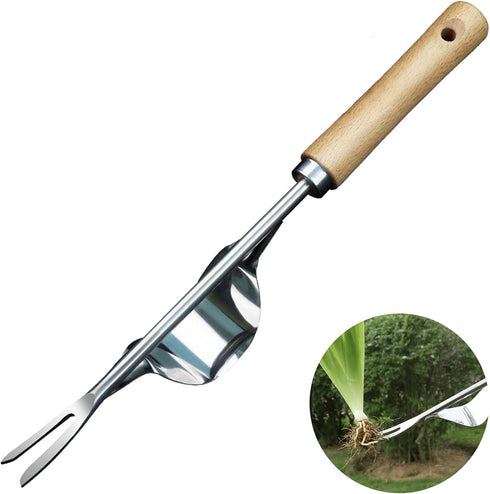 Weeder&Weed Puller Tool - Heavy Duty Weeding Tools Gardening with Hang Hole - Dandelion Weed Puller Tool for Lawn Field and Yard Tools (U-Type)...