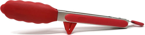 Norpro, Red 9-Inch Grip EZ Stainless and Nylon Tongs, 9 inch...