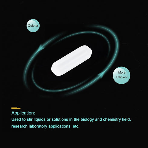 MECCANIXITY Magnetic Stirrer Mixer Stir Bar Rod 25mm/30mm Cylinder Shape PTFE Coating Magnet White for Laboratory 8Pcs...