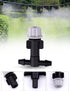Kalolary 100 Pairs Misting Drippers Atomizing Sprinkler with Tee Joints for Misting Watering Plant Automatic Grip Irrigation Kits Lawn Garden Supp...