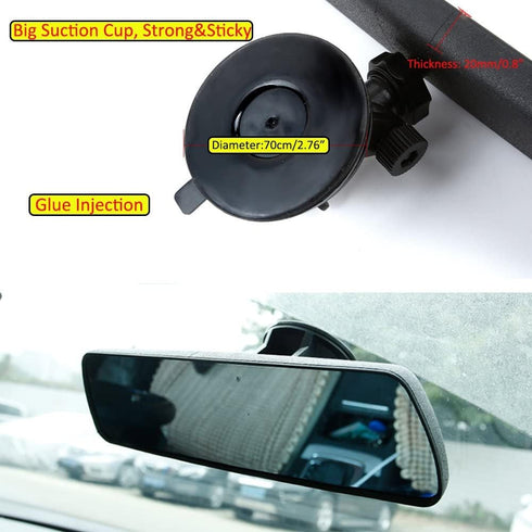 Car Rear View Mirro Day/Night Anti Glare Rearview Mirror Universal Car Truck Mirror Interior SuctionCup Wide View Mirror - (Anti Glare Delux Versi...