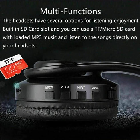 SUNOL B39 Bluetooth Wireless Gaming Headset - Foldable Lightweight Over-Ear Headphones, Built-in Microphone, 20 Hours Battery,Gaming Headphones wi...