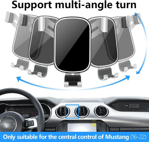 LUNQIN Car Phone Holder for 2015 2016 2017 2018 2019 2020 2021 2022 2023 Ford Mustang Auto Accessories Navigation Bracket Interior Decoration Mobi...