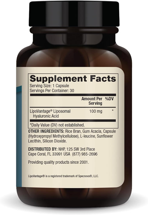 Dr. Mercola Liposomal Hyaluronic Acid, 30 Servings (30 Capsules), 100 mg Per Capsule, Dietary Supplement, Promotes Skin Appearance, Non-GMO...