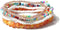 Handmade Stackable Beaded Bracelet Set for Women Boho Colorful Seed Beads Stretch Wristbands Bracelets...