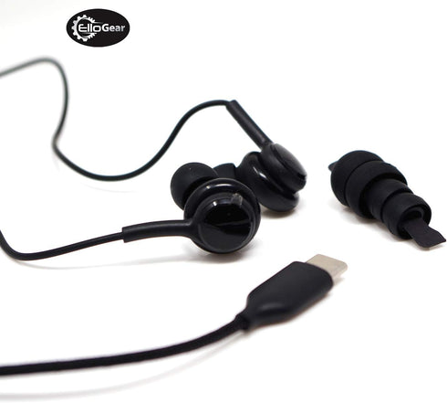 Earbuds Stereo Headphones for Samsung Galaxy Note 10, Note 10+, Galaxy S10, S9 Plus, S10e - DJ Tuned - Braided Cable with Microphone and Volume Re...