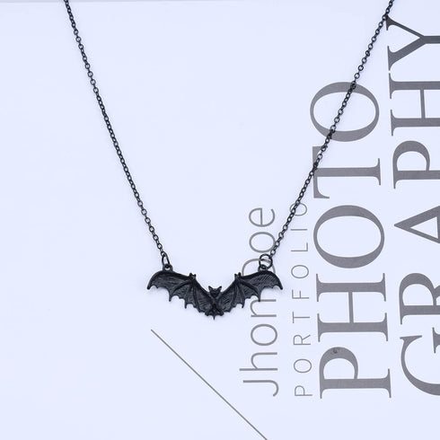 Gothic Bat Necklace Choker Flying Bat Pendant Necklace Punk Vampire Bat Necklace Halloween Bat Choker Necklace Jewelry for Women and Teen Girls...