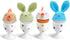 Cinf Ceramic Polka Dots Egg Cup Gift Set of 4 Porcelain Holder Breakfast Boiled Cooking Tools Stable Easy to Clean Childhood Memories Table Decora...