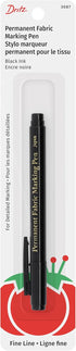 Dritz 3087 The Fine Line Permanent Fabric Marker, Black, 8.5 x 2.88 x 0.38...