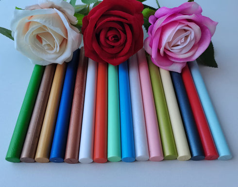 12 Pieces Glue Gun Sealing Wax Sticks for Wax Seal Stamp, PORXFLY Seal Wax Sticks Great for Cards Envelopes, Gift Wrapping,Wedding Invitations (Re...