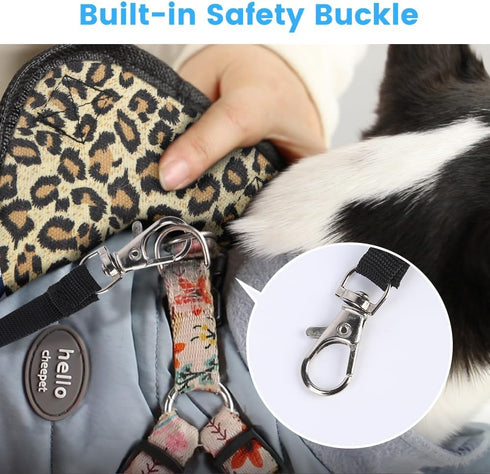 Dog Cat Backpack Carrier, Dog Carrier Comfortable for Small Medium Dogs, Pet Dog Front Chest Carriers Backpacks, Puppy Carrier Sling Backpack, Hol...