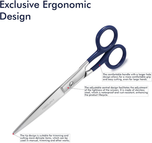 Sharp Precision Embroidery Scissors - 7" Professional Stainless Steel Pointed Tip Detail Thread Shears for Home Office Dressmakers Stitchwork Need...