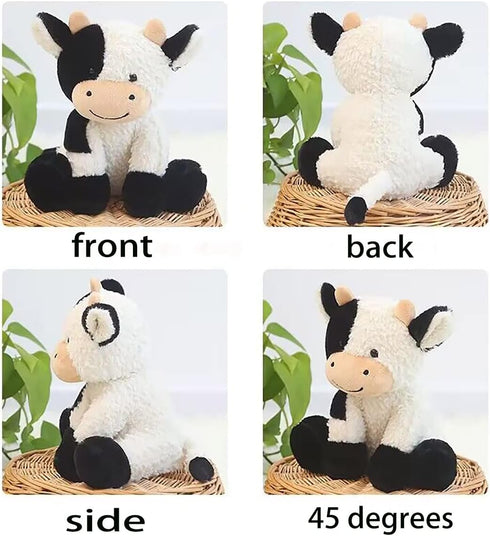Cow Stuffed Animal Cute Cow Plush Doll Toy 9 inch Gift for Girls Boys Christmas (cow sitting)...