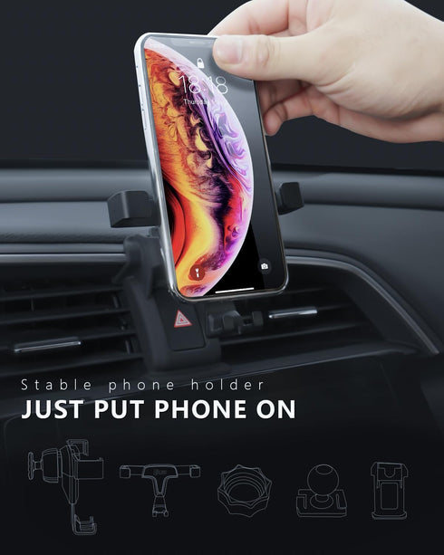 BEHAVE Phone Holder fit for Honda Civic 2015-2021,360°Adjustable Car Mount Comapatible with iPhone 8/7/6s, Android Series and Other Smartphone...