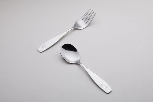 ANNOVA Kids Silverware 10 Pieces Children's Safe Flatware Set Stainless Steel - 4 x Forks, 4 x Dinner Spoons, 2 x Safe Knife Toddler Utensils, Met...