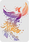 FINGERINSPIRE Phoenix Stencils 11.7x8.3 inch Firebird Painting Stencil Flying Phoenix Stencil Mythical Phoenix Reusable Drawing Template for Paint...