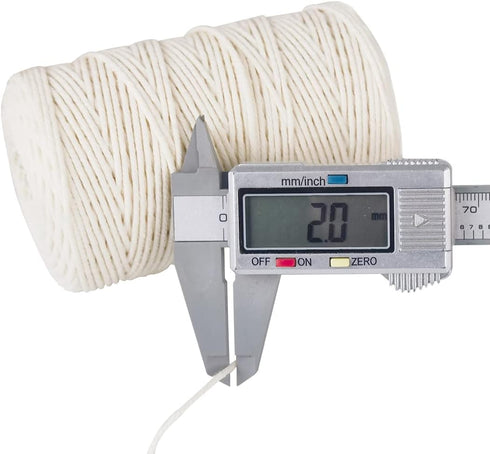 PerkHomy Cotton Butchers Twine String 500 Feet 2mm Twine for Cooking Food Safe Crafts Bakers Kitchen Butcher Meat Turkey Sausage Roasting Gift Wra...