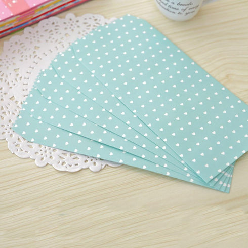 SCStyle 50 Pack Colored Envelopes 3.35 x 6.89 Inches 10 Unique Design Cute Coin invitation Gift Card Postcard Colorful Envelopes...