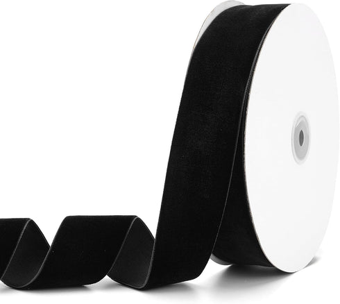 Black Velvet Ribbon 1-1/2" x 20Yd,Great for Gift Wrapping,Hair Bows Making, Wreaths,Wedding and Christmas Party Decoration(Black 1-1/2")...